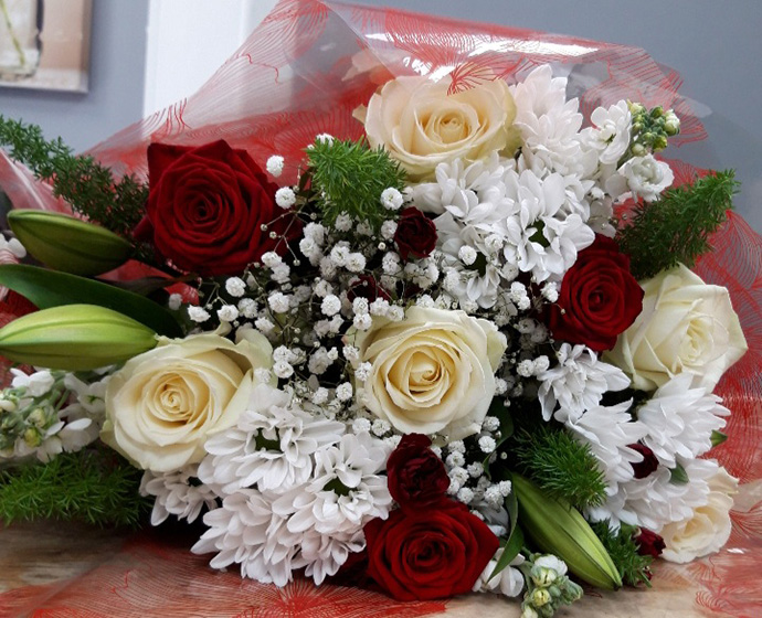 Anniversary aqua gift box  Bristol florist APB8